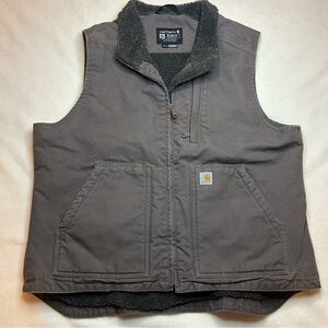 Carhartt Brown Sherpa-Lined Jacket